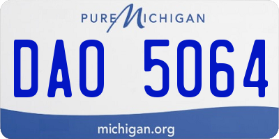 MI license plate DAO5064