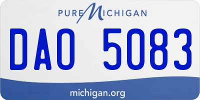 MI license plate DAO5083