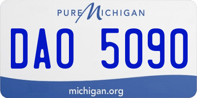 MI license plate DAO5090