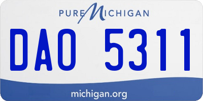 MI license plate DAO5311
