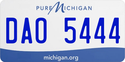 MI license plate DAO5444