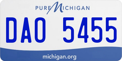 MI license plate DAO5455