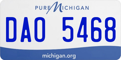 MI license plate DAO5468