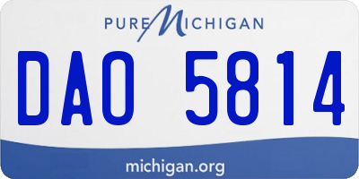 MI license plate DAO5814