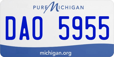 MI license plate DAO5955