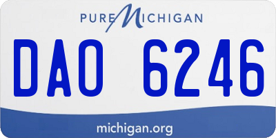 MI license plate DAO6246