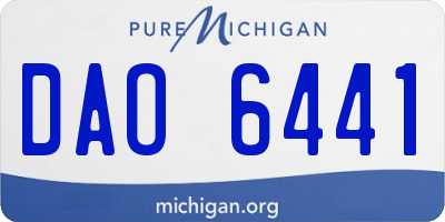 MI license plate DAO6441