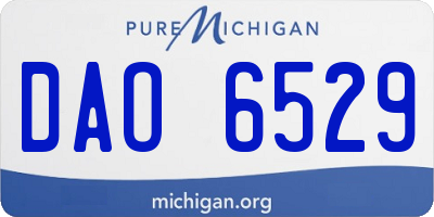 MI license plate DAO6529