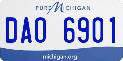 MI license plate DAO6901