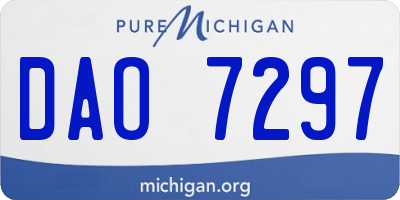 MI license plate DAO7297