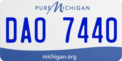 MI license plate DAO7440
