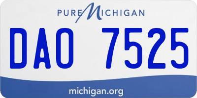 MI license plate DAO7525