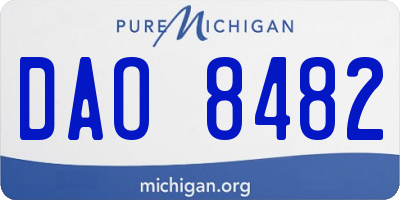 MI license plate DAO8482