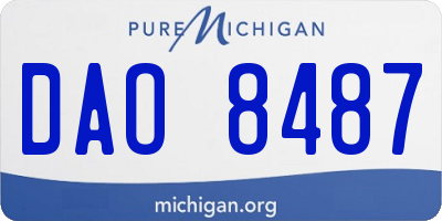 MI license plate DAO8487
