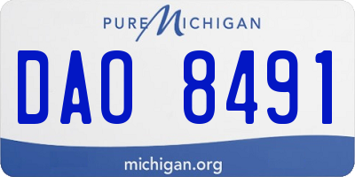 MI license plate DAO8491