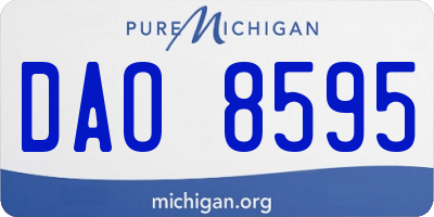 MI license plate DAO8595
