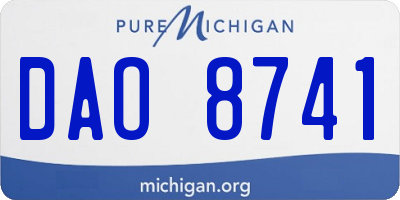 MI license plate DAO8741