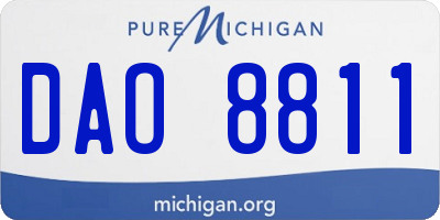 MI license plate DAO8811