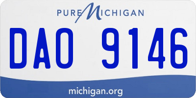 MI license plate DAO9146