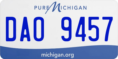 MI license plate DAO9457