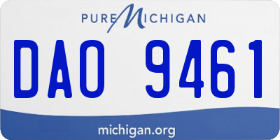 MI license plate DAO9461