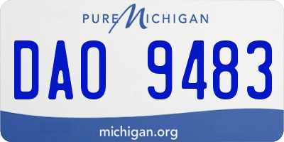 MI license plate DAO9483