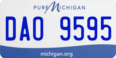 MI license plate DAO9595