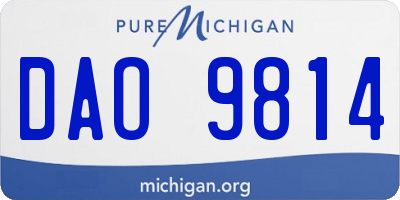 MI license plate DAO9814