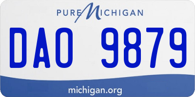 MI license plate DAO9879