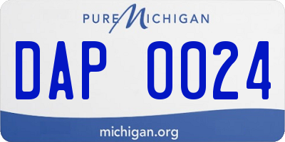 MI license plate DAP0024