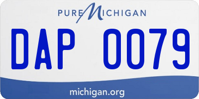 MI license plate DAP0079