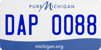 MI license plate DAP0088