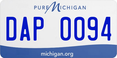 MI license plate DAP0094