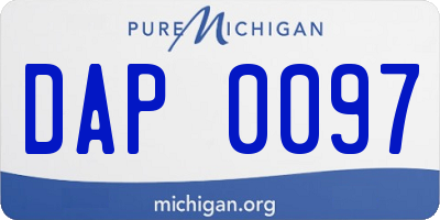 MI license plate DAP0097