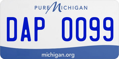 MI license plate DAP0099