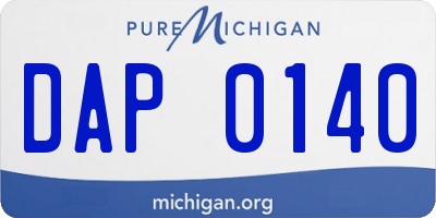 MI license plate DAP0140