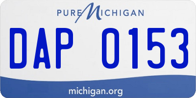 MI license plate DAP0153