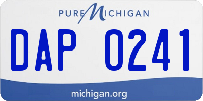 MI license plate DAP0241
