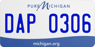 MI license plate DAP0306