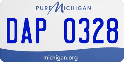 MI license plate DAP0328