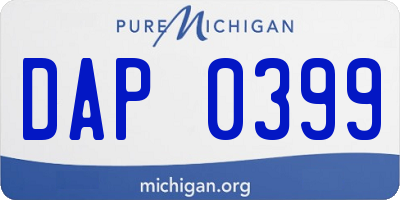 MI license plate DAP0399