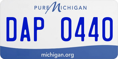 MI license plate DAP0440