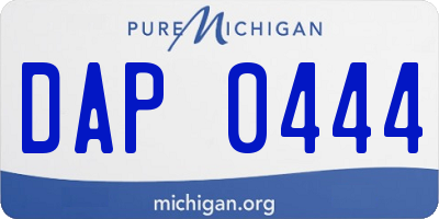 MI license plate DAP0444