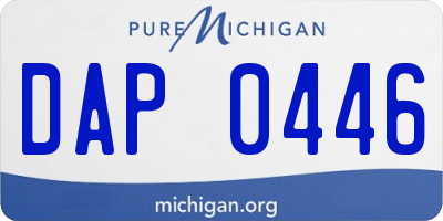 MI license plate DAP0446