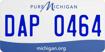 MI license plate DAP0464