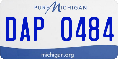 MI license plate DAP0484