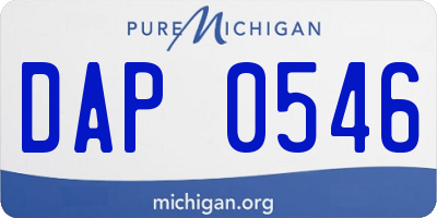 MI license plate DAP0546