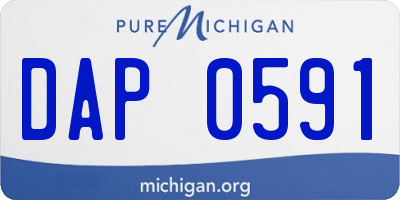 MI license plate DAP0591