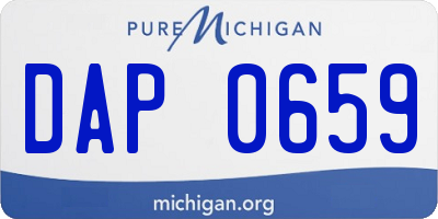 MI license plate DAP0659