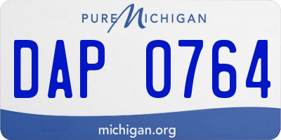 MI license plate DAP0764